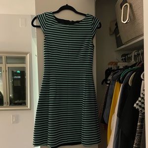 Striped Blue and Teal Lilly Pulitzer Fit and Flare Dress, size XS
